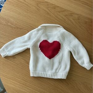 Baby GAP Shawl Collar Cardigan with Heart 6-12M